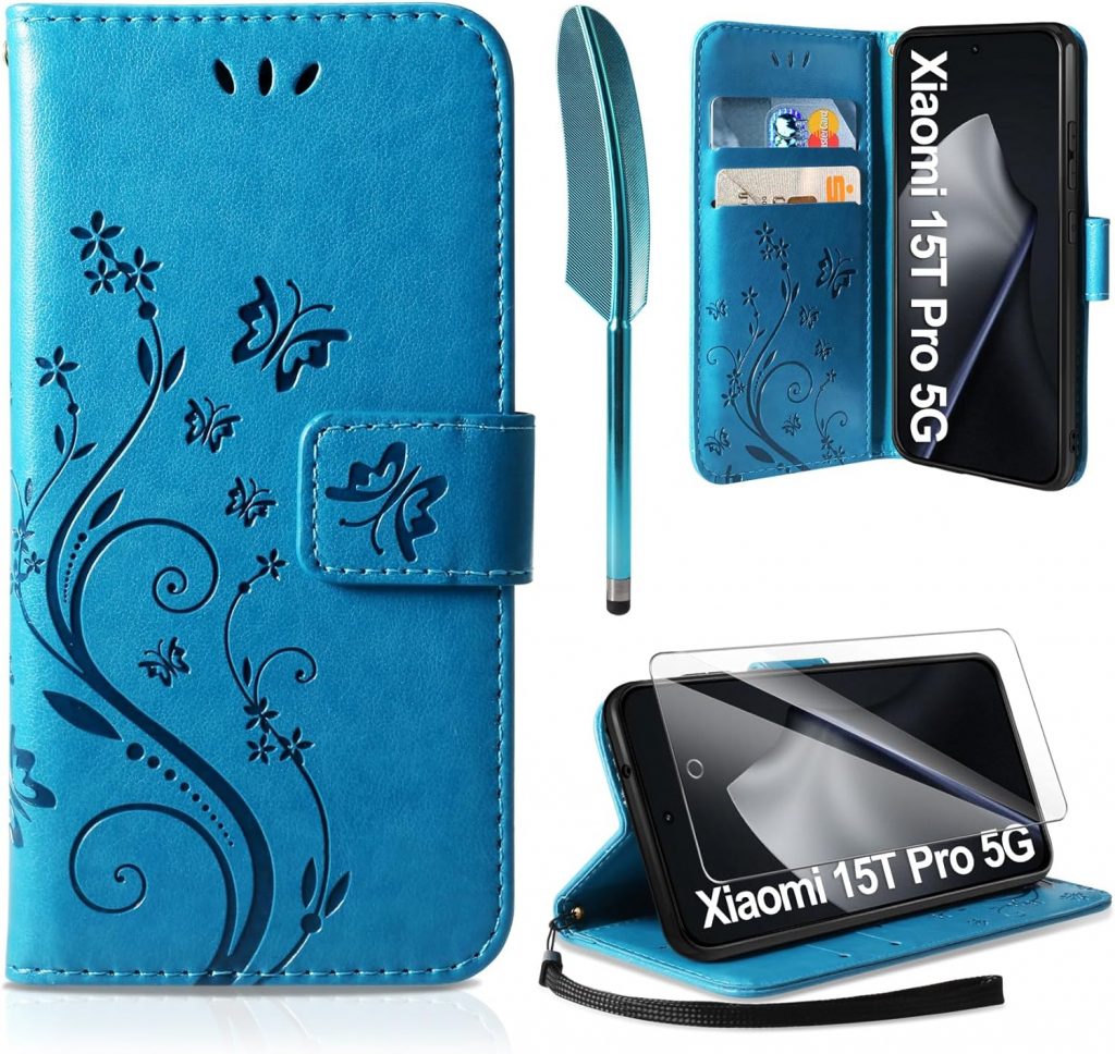 AROYI Lederhülle Kompatibel mit Xiaomi 15T Pro 5G Hülle und Schutzfolie, Flip Wallet Handyhülle PU Leder Case Kartensteckplätzen Schutzhülle Kompatibel mit Xiaomi 15T Pro 5G Blau7,59€ statt 9,99€➡️ https://www.amazon.de/dp/B0FX22RZJ2/?tag=preisfehlerheute-21