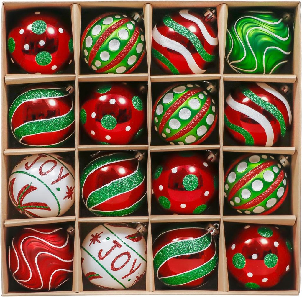 Valery Madelyn Weihnachtskugeln 16 Stücke 8CM Kunststoff Christbaumkugeln Weihnachtsdeko mit Aufhänger Weihnachtsbaumschmuck für Dekoration Klassische Serie Thema Rot Grün Weiß19,99€ statt 39,99€➡️ https://www.amazon.de/dp/B07P7N8YGQ/?tag=preisfehlerheute-21