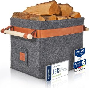 OAKAGE&reg; Holzkorb f&uuml;r Kaminholz Gro&szlig; [Integrierter Metallrahmen f&uuml;r Zusatzstabilit&auml;t] Kaminholzkorb Filz Feuerholzkorb Brennholzkorb Kaminkorb Filzkorb | Korb Dunkelgrau25,99&euro; statt 54,99&euro;➡️ https://www.amazon.de/dp/B0B7BKMMBH/?tag=preisfehlerheute-21