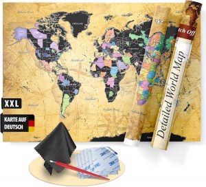 FlYHIGH XXL Weltkarte zum Rubbeln auf Deutsch I 80x57cm I Poster zum aufkratzern I Scratch off Map I Landkarte zum Rubbeln I Karte zum Freirubbeln I Rubbelweltkarte I Welt-Karte zum Freikratzen17,05€ statt 29,00€➡️ https://www.amazon.de/dp/B07JNPJN78/?tag=preisfehlerheute-21