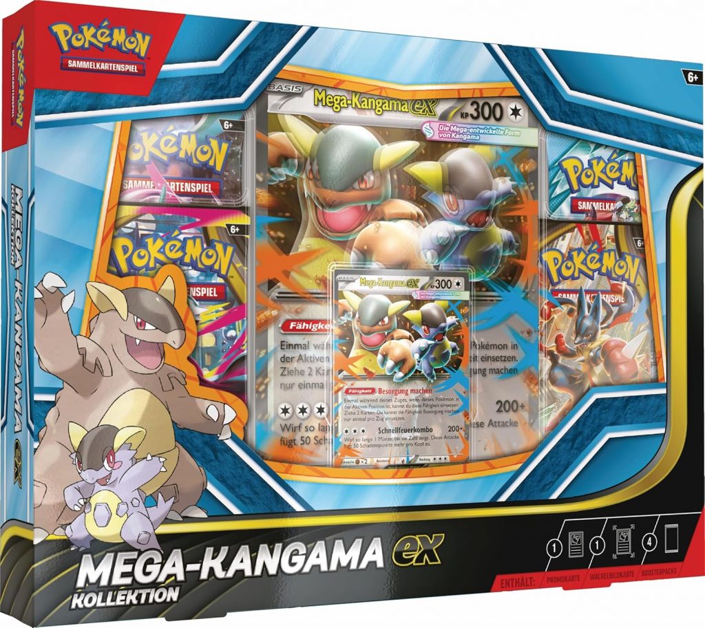 Pokémon-Sammelkartenspiel: Kollektion Mega-Kangama-ex (1 holografische Promokarte, 1 überdimensionale…