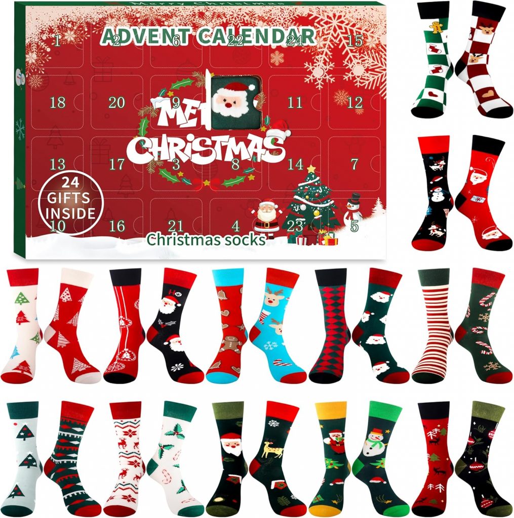 Belloxis Adventskalender 2025 Männer Weihnachtsgeschenke für Männer Weihnachtskalender 12 Paare Weihnachtssocken Herren 43-46 Jungen Socken Adventskalender 20259.99€ statt 28.99€➡️ https://www.amazon.de/dp/B0D9H5GHW7/?tag=preisfehlerheute-21