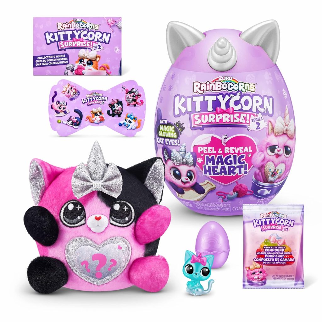 Rainbocorns Kittycorn Surprise Series 7, Calico Cat – Plüsch zum Sammeln – 10 Überraschungen zum Auspacken, Schälen und Enthüllen von Herzen, Aufklebern, ab 3 Jahren (Calico Cat)