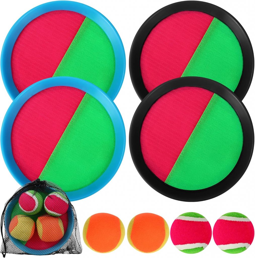 CAIXINYI Klettballspiel für Kinder, Wurfspiel Kinder Outdoor, 4 Ballschalen und 4 Bälle und 1 Aufbewahrungstasche, geeignet für Klettball für Jungen und Mädchen im Alter von 3 bis 6 Jahren4,56€ statt 9,95€➡️ https://www.amazon.de/dp/B0F6K8BYDF/?tag=preisfehlerheute-21