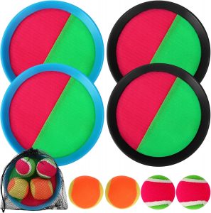 CAIXINYI Klettballspiel für Kinder, Wurfspiel Kinder Outdoor, 4 Ballschalen und 4 Bälle und 1 Aufbewahrungstasche, geeignet für Klettball für Jungen und Mädchen im Alter von 3 bis 6 Jahren4,56€ statt 9,95€➡️ https://www.amazon.de/dp/B0F6K8BYDF/?tag=preisfehlerheute-21