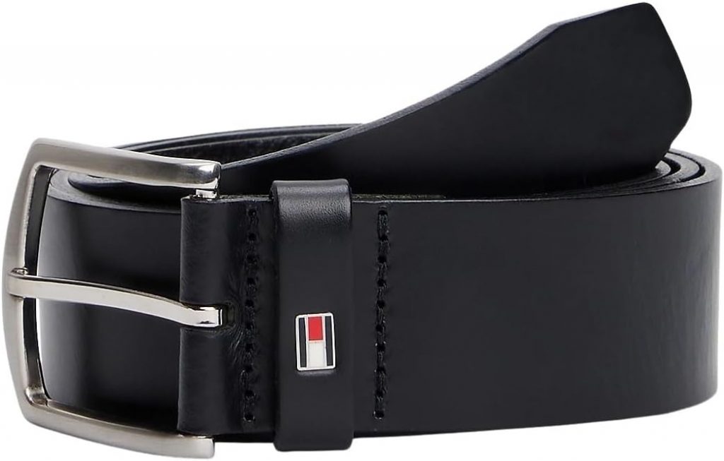 Tommy Hilfiger Ledergürtel NEW DENTON 4 cm breit dunkelbraun