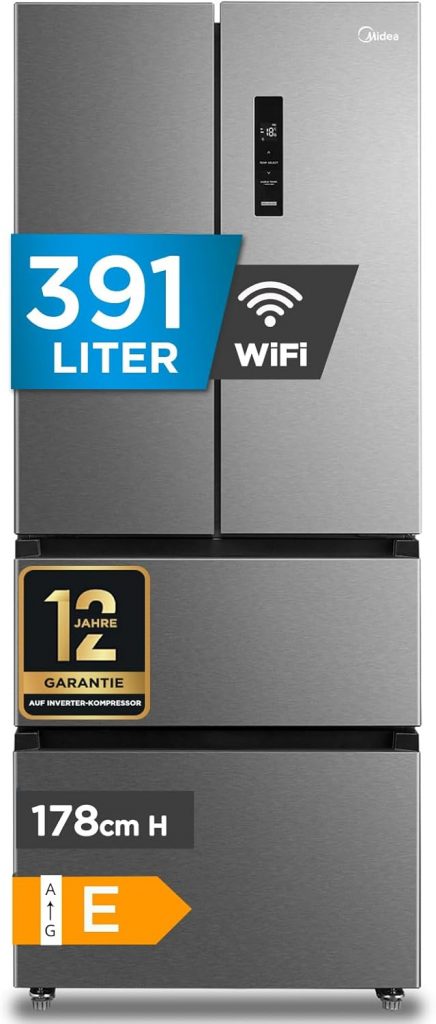 Midea French Door Kühl-Gefrierkombination/391 Liter NoFrost/Smart WiFi, Inverter & VarioBox/Energiesparend& Extrem Leise/Für Große Familien MERF402FIE02595.62€ ➡️ https://www.amazon.de/dp/B0DG58QN6G/?tag=preisfehlerheute-21