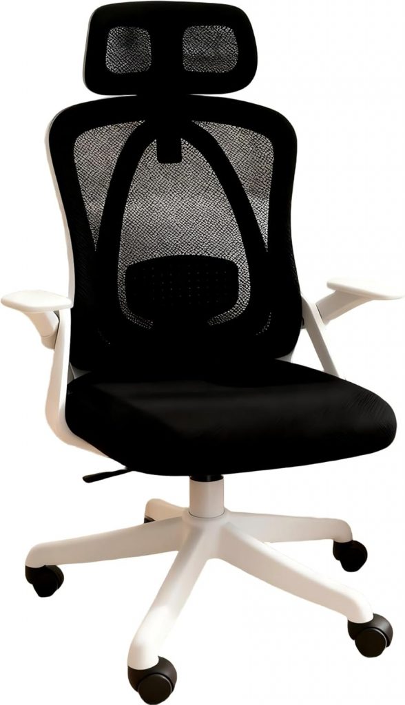 Future Warrior Ergonomischer Bürostuhl, Schreibtischstuhl mit verstellbaren Armlehnen, 3D-Kopfstütze und 3D-Lendenwirbelstütze, Bürostuhl mit Wipp- und Neigungsfunktion (weiß und schwarz)38.34€ ⚡️ Blitzangebot nutzen➡️ https://www.amazon.de/dp/B0FS5P58LK/?tag=preisfehlerheute-21