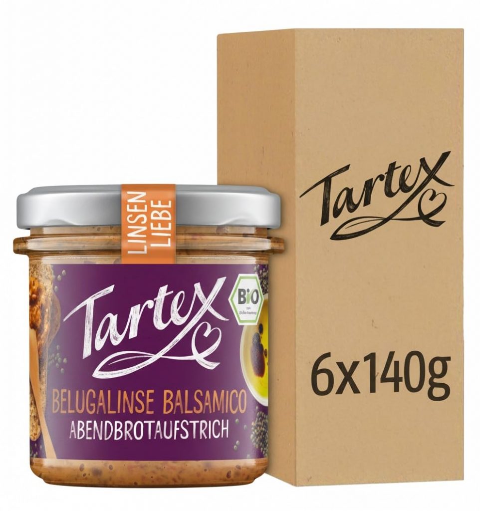 Tartex Bio Brotaufstrich Herzhaft I Veganer Aufstrich I Belugalinse Balsamico I 6 Gläser im Vorteilspack I lecker auf Brot oder als Dip I 810 g14,02€ statt 16,79€➡️ https://www.amazon.de/dp/B0FQNXQJXF/?tag=preisfehlerheute-21