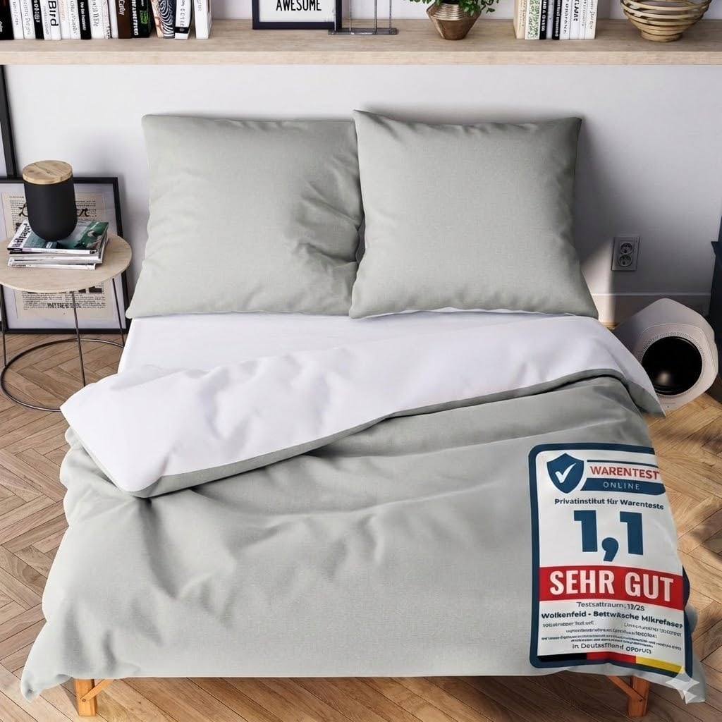 🤴 Wolkenfeld Bettwäsche 135×200 cm – Hellgrau/Weiss – kuschlig weich & bügelfrei – ÖKO-TEX Zertifiziert – Mikrofaser Bettwäsche-Sets 1x Bettbezug 135 x 200 + 1x Kissenbezug 80×8020,97€ statt 34,90€ – 4 🔥🚚 Verkauft von Wolkenfeld | Neulabs und Versand durch Amazon8,587 Bewertungen: 4.3 / 5.0 ⭐️⭐️⭐️⭐️🛒 zu Amazon https://www.amazon.de/dp/B085Q2GFY9/?th=1&tag=preisfehlerheute-21#038;psc=1&tag=preisfehlerheute-21