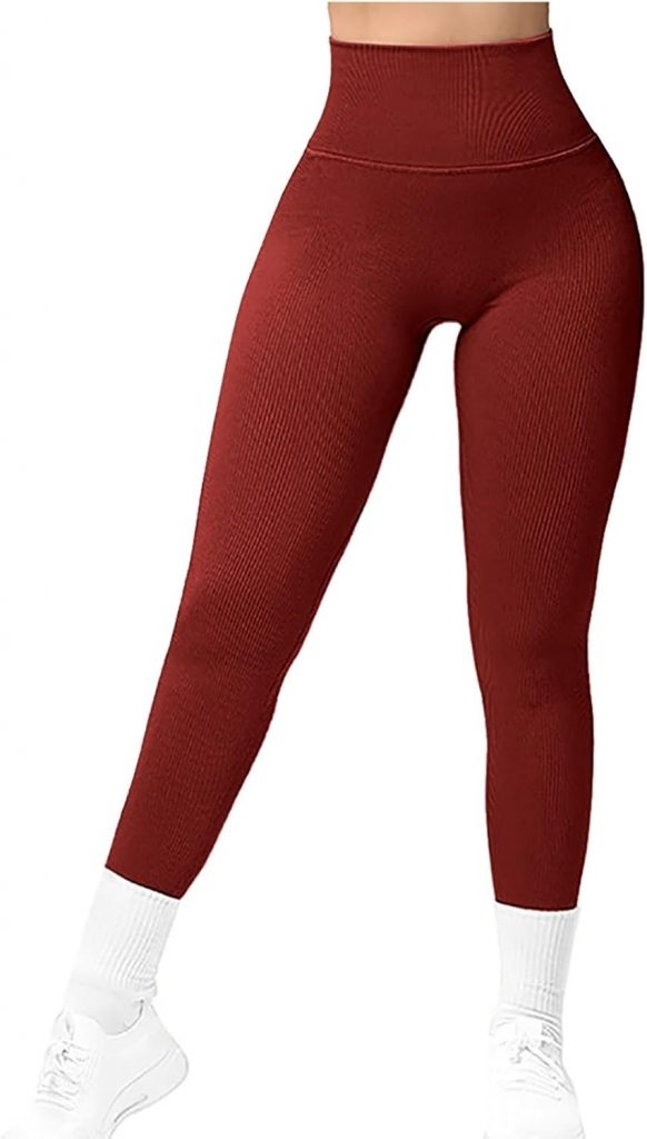 Sports Leggings Damen High Waist Scrunch Butt Leggings Push Up Elastische schlanke Passform Seamless Booty Legging…