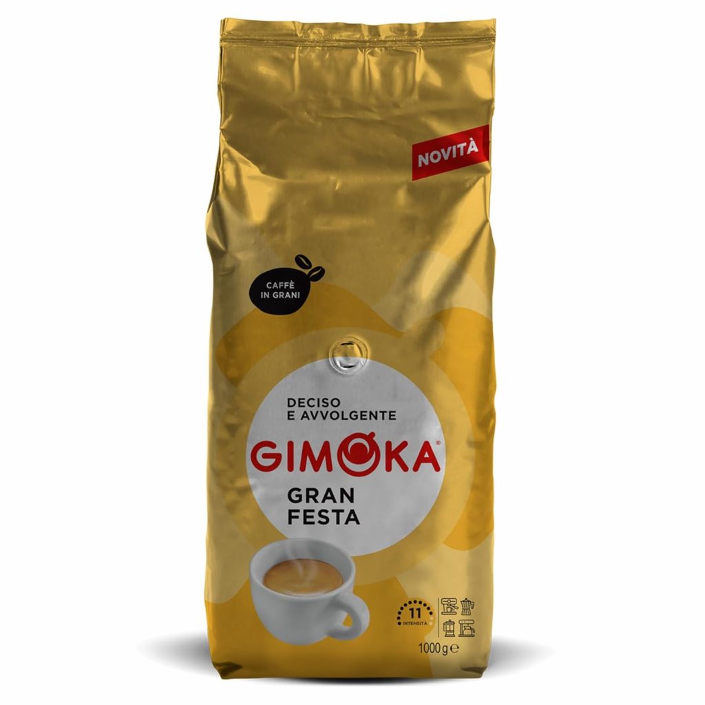 Gimoka – Kaffeebohnen – 1 kg – Gran Festa Mischung – Intensität 11 – hergestellt in Italien – 1kg Packung10.96€ ➡️ https://www.amazon.de/dp/B000FWHWZE/?tag=preisfehlerheute-21