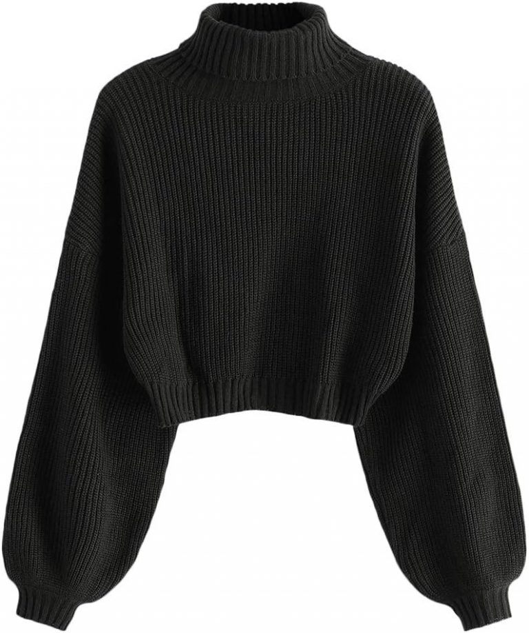 ZAFUL Strick Pullover Damen Rollkragen Cropped Elegant Langarm Laternen ärmel Drop Shoulder Kurzer Pulli Turtleneck Sweater for Herbst Winter (1-Schwarz,XL)33,99€ statt 39,99€➡️ https://www.amazon.de/dp/B0CDPQHRGV/?tag=preisfehlerheute-21