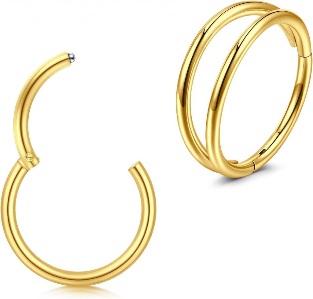 Longita 2 Stück Nasenpiercing Ring Helix Piercing Ohr Septum Piercing Nasenring Ohrpiercing Conch Knorpel Piercing Ring Gold 18g 6mm6,48€ statt 13,99€➡️ https://www.amazon.de/dp/B0CGCVYYJL/?tag=preisfehlerheute-21