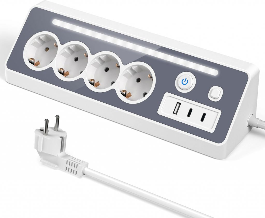 👑 Desktop Steckdosenleiste, 4 Fach Mehrfachsteckdose mit USB und 2 Type-C,16A 3680W Ecksteckdose mit 2 Schalter, verteilersteckdose Überspannungsschutz mit LED, Mehrfachstecker für Küche,Büro19,21€ statt 28,99€ - 34,00 % 🔥🚚 Verkauft von TongXing-UK und Versand durch Amazon758 Bewertungen: 4.5 / 5.0 ⭐️⭐️⭐️⭐️⭐️🛒 zu Amazon https://www.amazon.de/dp/B0D49DMSW5/?amp%3Btag=preisfehlerheute-21&%3Bamp%3Bth=1&%3Bamp%3Bpsc=1&tag=preisfehlerheute-21