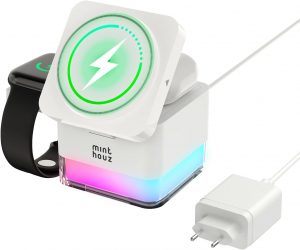 Minthouz Kabellose 3-in-1-W&uuml;rfel-Ladestation,15W Schnelles Qi-zertifiziertes Drahtloses Ladehalter mit Mehrfarbigem Licht,Kompatibel mit iPhone 16 15 14 137.79&euro; statt 26.99&euro;🏷️ Coupon anwenden➡️ https://www.amazon.de/dp/B0DZWNPS11/?tag=preisfehlerheute-21