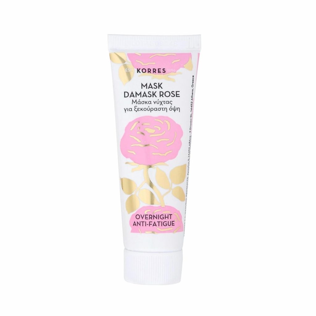 KORRES Damask Rose Anti-Fatigue & Nourishing Mask Beauty Shot, Maske für die Nacht Anti-Müdigkeitserscheinung, dermatologisch getestet, 18 ml