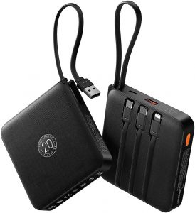 Coowisty Powerbank 22,5W Power Bank mit Kabel 20000mAh USB-C Schnellladung Klein Externe Handyakkus & LED-Display Tragbares Ladegerät Kompatibel mit iPhone 17 16 15 14 Xiaomi Mini Samsung iPad22,5€ ➡️ https://www.amazon.de/dp/B0FQ58VY8J/?tag=preisfehlerheute-21