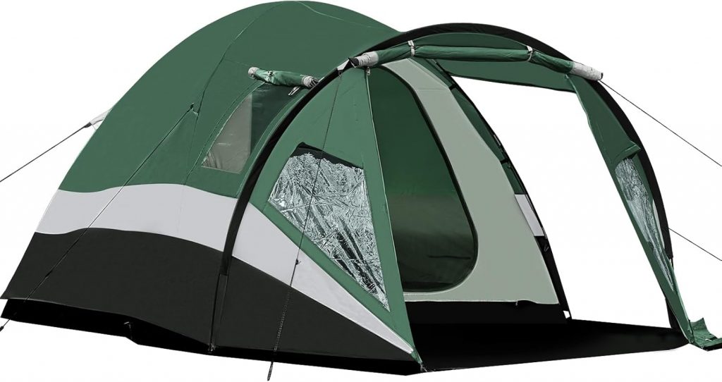 Portal Zelt 4 Personen 180cm Stehehöhe Hoch Camping Kuppelzelt XXL mit Vorraum Seitentür&Fenster 3-4 Saison 3000mm Wasserdicht für Outdoor Festival Familie113,99€ statt 145,99€➡️ https://www.amazon.de/dp/B0DLGSNQMX/?tag=preisfehlerheute-21
