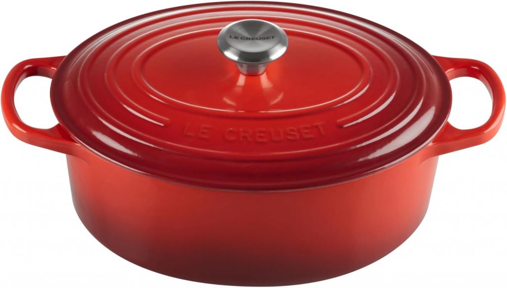 Le Creuset Signature Gusseisen-Bräter mit Deckel, Ø 27 cm, Oval, Für alle Herdarten und Induktion geeignet, Volumen: 4,1 l, 4,425 kg, Kirschrot, 21178270602430206,00€ statt 339,00€➡️ https://www.amazon.de/dp/B00VA5HJ1M/?tag=preisfehlerheute-21