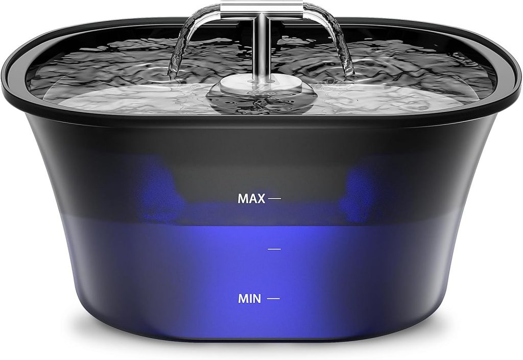 Katzenbrunnen, 2,5L Trinkbrunnen für Katze, Ultra Leise Wasserbrunnen für Katzen mit LED und Aktivkohlefilter, Vierfaches Filtersystem Leicht zu Reinigen, BPA-freier Katzentrinkbrunnen9.90€ ➡️ https://www.amazon.de/dp/B0FFHJSNWT/?tag=preisfehlerheute-21