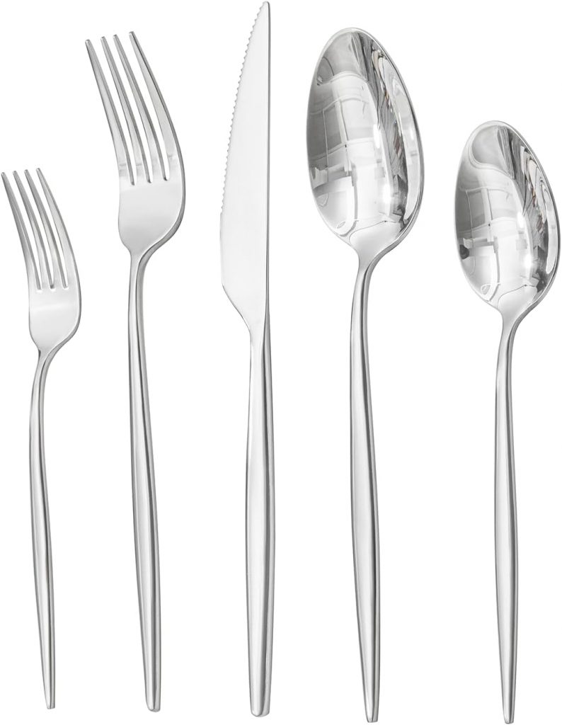 HIKAA Besteck Set 6 Personen, 30-Teiliges Edelstahl Besteckset aus hochwertigem 18/10, Essbesteck mit Gabeln, Messern und Löffeln, Cutlery Set für Restaurant, Hochzeit, spülmaschinenfest(Silber)29,99€ statt 69,99€➡️ https://www.amazon.de/dp/B0FMJNPFJW/?tag=preisfehlerheute-21
