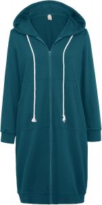 GRACE KARIN Hoodie Damen Lang Mantel mit Kapuze Sport Kapuzenjacke Damen Winter Langarm Freizeit M Dunkelblaugr&uuml;n-3212.99&euro; ➡️ https://www.amazon.de/dp/B0FFSFVMKQ/?tag=preisfehlerheute-21