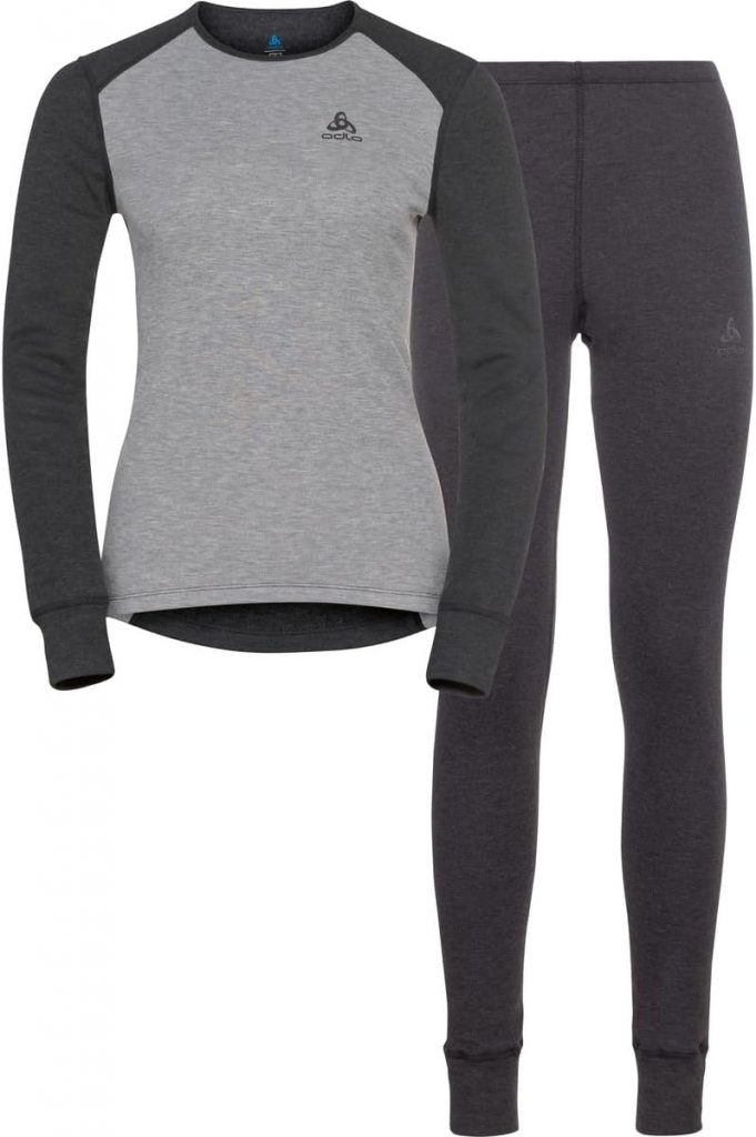 Odlo Thermounterwäsche Damen Active Warm I Langarm Thermoshirt und Thermo Leggings I Warme Skiunterwäsche