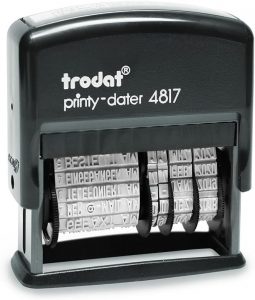 🤴 Trodat Printy 4817 Datumstempel mit Wortband, Deutsch, Schwarz, 12 Office-Texte zum Drehen, Abdruck 47x4 mm, Stempelkissen schwarz, selbstf&auml;rbend16,88&euro; statt 24,40&euro; - 31,00 % 🔥🚚 Verkauft durch Amazon und Versand durch Amazon2,673 Bewertungen: 4.4 / 5.0 ⭐️⭐️⭐️⭐️🛒 zu Amazon https://www.amazon.de/dp/B000SHP1E0/?th=1&amp%3Bpsc=1&amp%3Btag=preisfehlerheute-21&tag=preisfehlerheute-21