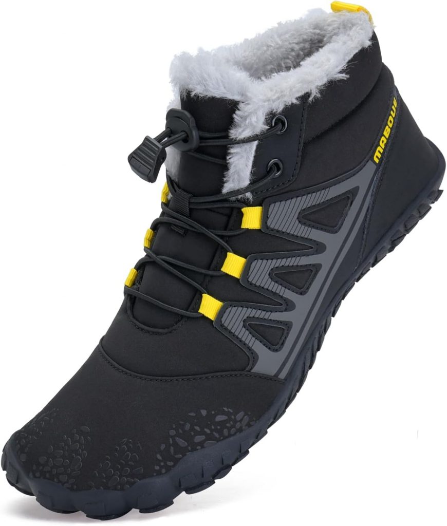 Mabove Barfußschuhe Winterstiefel Herren Damen Traillaufschuhe Warm Gefüttert Winterschuhe Schneestiefel (Schwarz-Gelb,38 EU)13,32€ statt 16,49€➡️ https://www.amazon.de/dp/B0DBZQ2WTG/?tag=preisfehlerheute-21