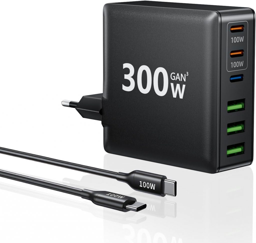 👑 300W USB-C Ladegerät, 6 Port USB Ladegerät Mehrfach Schnellladegerät mit 3 USB-C und 3 USB-A, GaN PD Charger für MacBook iPad Pro/Air, iPhone 17 16 15 Pro Max, Samsung usw.32,99€ statt 55,99€ – 42,0 🔥🚚 Verkauft von OÜ Akulirp und Versand durch Amazon305 Bewertungen: 4.4 / 5.0 ⭐️⭐️⭐️⭐️🛒 zu Amazon https://www.amazon.de/dp/B0D1Y45XTN/?tag=preisfehlerheute-21