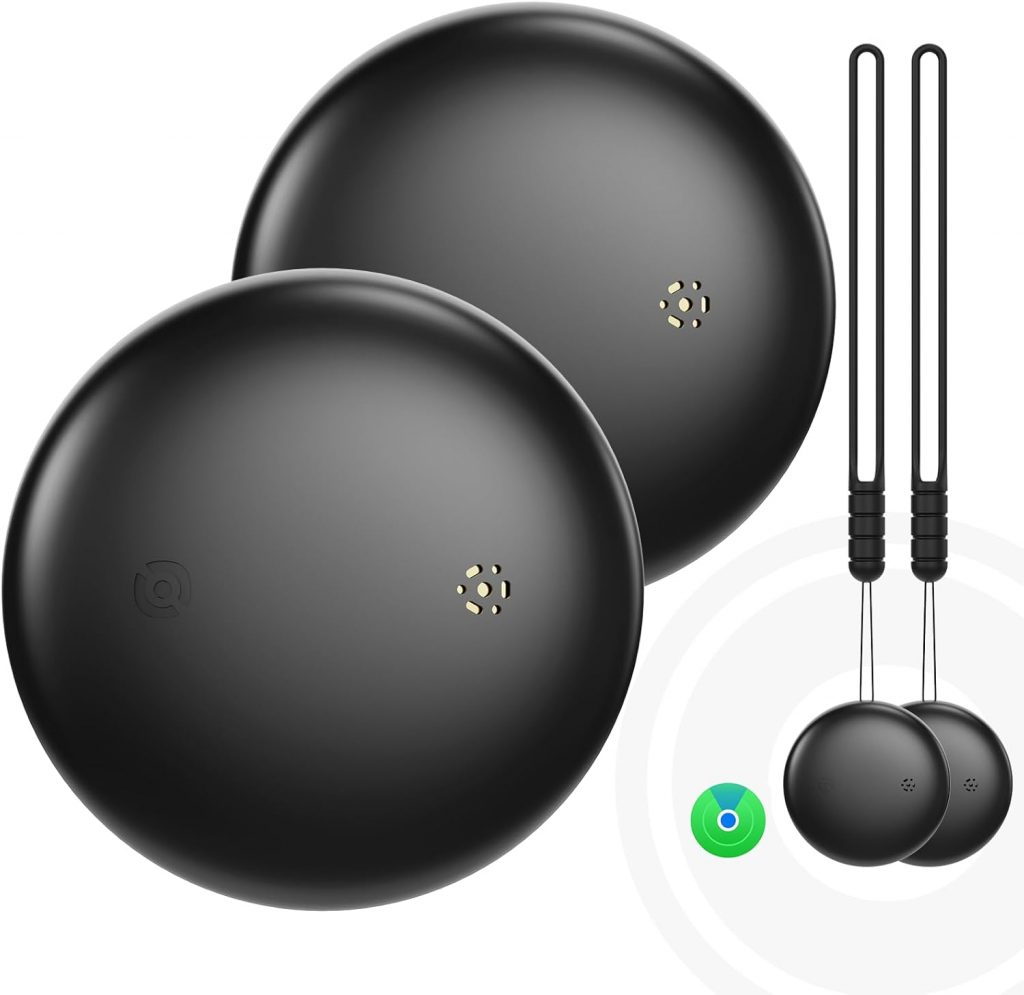 Air Smart Tracker Tag 2 Pack – Objektfinder, Kompatibel mit der App Wo ist? (nur iOS 14.5+), Weltweiter Tracking, Tracker für Schlüssel/Koffer/Taschen, Austauschbarer Akku