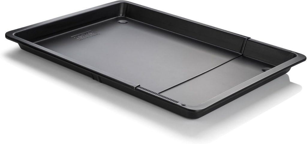 Zenker BLACK METALLIC Universal-Backblech, ausziehbar 37-52 cm – Antihaft, variabel für jeden Ofen