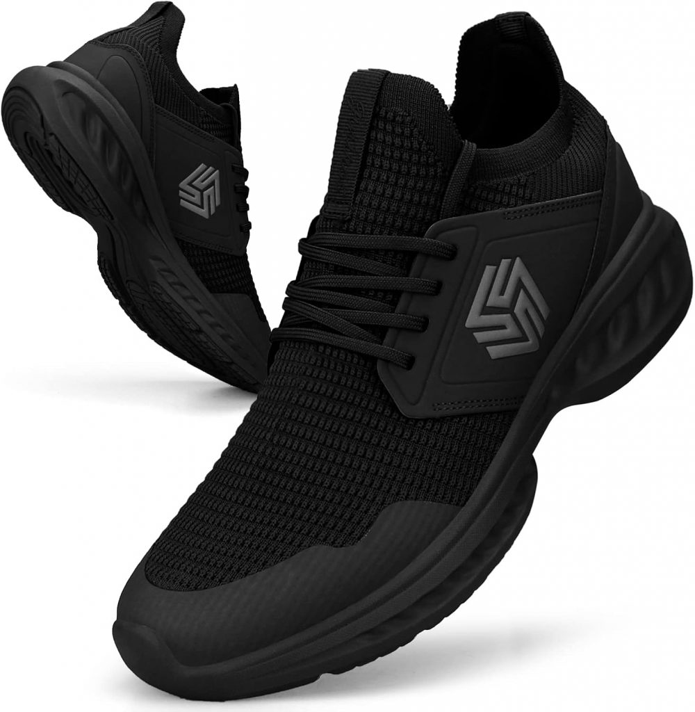 Giniros Herren Sneaker Laufschuhe Sportschuhe Turnschuhe Running Tennis Schuhe Schwarz