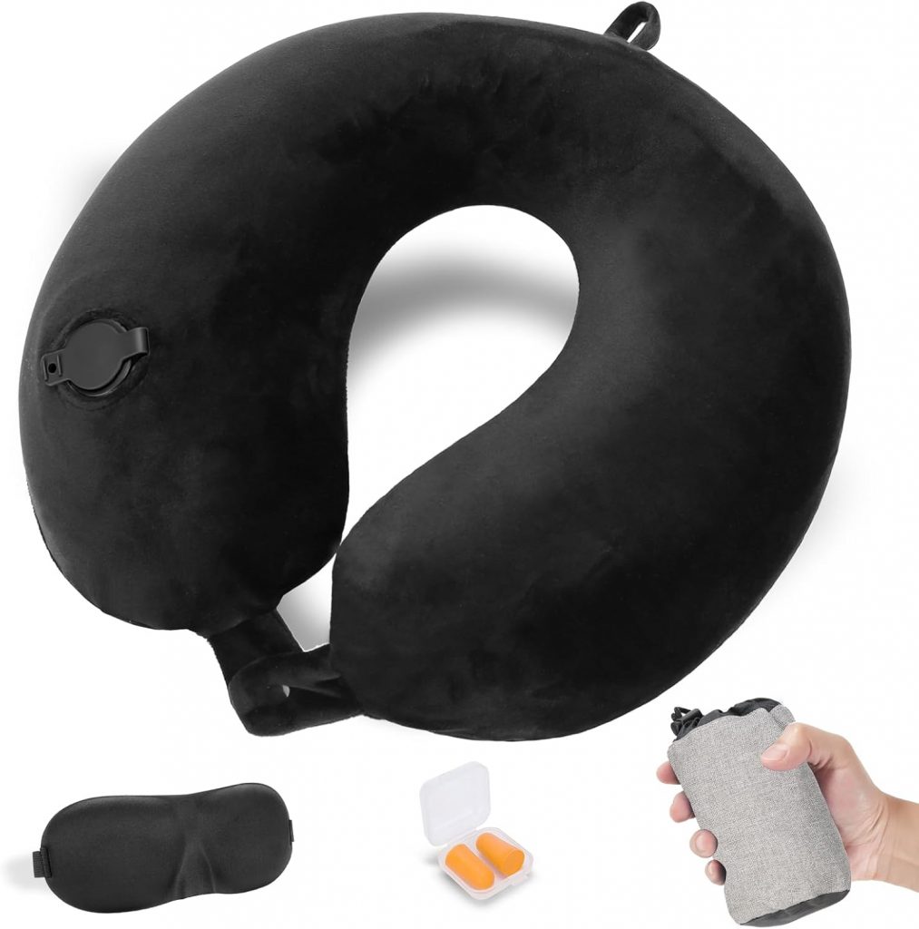 🤴 Nackenkissen Flugzeug Aufblasbar, Reisekissen Flugzeug Nackenkissen, Nackenhörnchen Erwachsene, Aufblasbares Reisekissen mit Augenmaske und Ohrstöpsel(Schwarz)10,99€ statt 14,99€ - 27,00 % 🔥🚚 Verkauft von Cirorld und Versand durch Amazon1,027 Bewertungen: 4.4 / 5.0 ⭐️⭐️⭐️⭐️🛒 zu Amazon https://www.amazon.de/dp/B0D3LK45FM/?amp%3Btag=preisfehlerheute-21&%3Bamp%3Bth=1&%3Bamp%3Bpsc=1&tag=preisfehlerheute-21