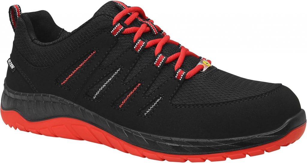 ELTEN Sicherheitsschuhe MADDOX black-red Low ESD S3, Damen und Herren, Textil, Stahlkappe, leicht, sportlich, Schwarz/Rot, Größe: 4174,39€ statt 88,34€➡️ https://www.amazon.de/dp/B078TKDFYS/?tag=preisfehlerheute-21