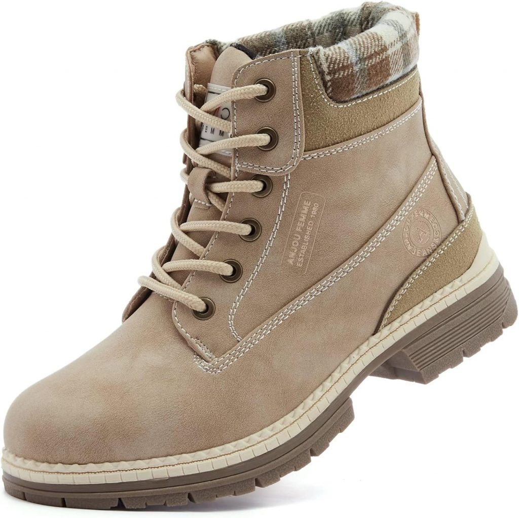 ANJOUFEMME Wanderschuhe als Winterschuhe für Damen, Wasserdichte & Warme Winterstiefel für Outdoor, Trekking &…