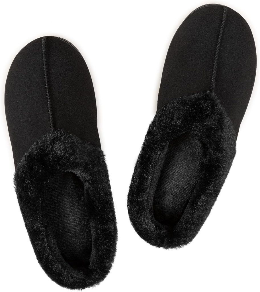 Frank Mully Damen-Slipper, Memory-Schaum, flauschig, zum Hineinschlüpfen, warm, gemütlich, rutschfest, für drinnen…
