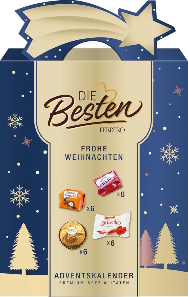 Die Besten Adventskalender 2025 – Große Geschenkbox mit Ferrero Spezialitäten zu Weihnachten – Mon Chéri, Ferrero Küsschen, Rocher & Raffaello – 24 Türchen & personalisierbare Sternschnuppe – 251 g6,99€ statt 16,99€➡️ https://www.amazon.de/dp/B0FGHTJJ8M/?tag=preisfehlerheute-21