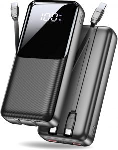 Power Bank 40000mAh 22,5W Powerbank PD USB-C Schnellladefunktion, Tragbares Ladeger&auml;t mit 3 Anschl&uuml;ssen & 2 integrierten Kabeln, Externer Akku kompatibel mit iPhone 17 16 15 14 13, Android und mehr28,49&euro; statt 149,99&euro;➡️ https://www.amazon.de/dp/B0G6KF44RX/?tag=preisfehlerheute-21