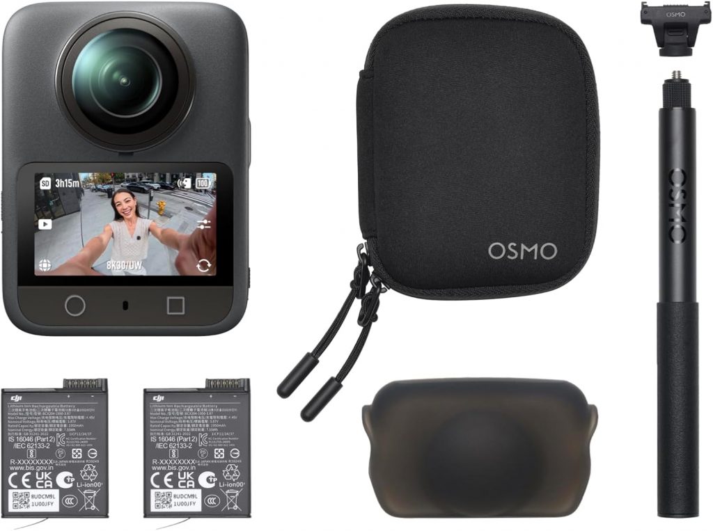 DJI Osmo 360 Essential Combo, 360 Kamera mit 1-Zoll 360° Aufnahmen, Natives 8K 360° Video, 1,2 m unsichtbarer Selfie-Stick-Kit, verlängerte Akkulaufzeit mit 2 Akkus447,00€ statt 559,00€➡️ https://www.amazon.de/dp/B0FXGWJNNZ/?tag=preisfehlerheute-21