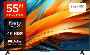TCL 55PF650 55-Zoll 4K Ultra HD, HDR TV, Smart LED Fire TV (Dolby Vision, Dolby Atmos, DTS, HDR 10, Alexa integriert, Airplay2, Miracast)298.90€ ➡️ https://www.amazon.de/dp/B0D8JB9NCT/?tag=preisfehlerheute-21