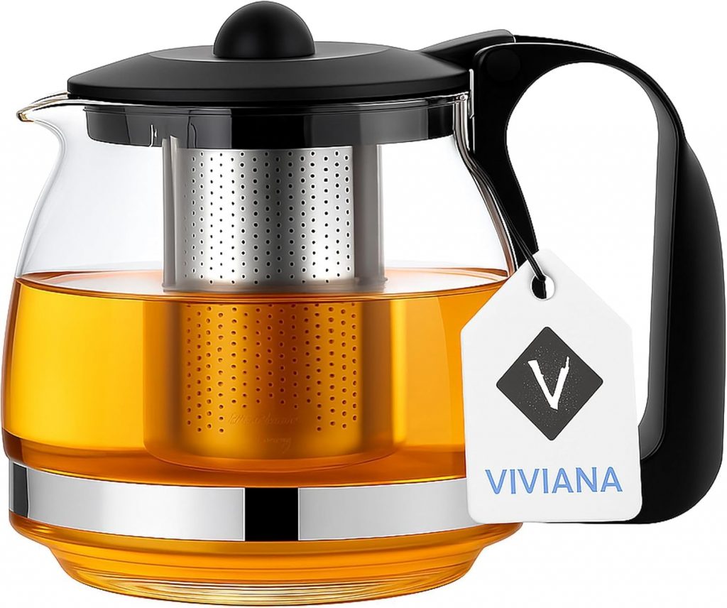 Viviana Glas‑Teekanne „Shov Edition“ – hitzebeständige Teekanne mit Edelstahl‑Infuser, ideal für losen Tee & Klarglas-Optik (700ml)8,42€ statt 9,90€➡️ https://www.amazon.de/dp/B0FSDB7HLK/?tag=preisfehlerheute-21