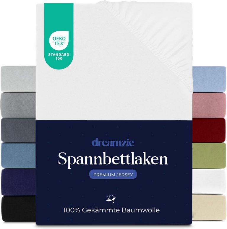 Dreamzie Premium Spannbettlaken 120x200 cm, Spannbetttuch für Dicke Matratzen bis zu 22 cm, Bettlaken 100% Jersey Baumwolle, 150 g/m², Oeko-TEX Zertifiziert - Weiß13,49€ statt 15,99€➡️ https://www.amazon.de/dp/B0CTSYT7RF/?tag=preisfehlerheute-21