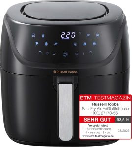 🤴 Russell Hobbs Hei&szlig;luftfritteuse XXL 8L Rapid AirFryer [kompaktes Geh&auml;use,7 Kochfunktionen,10 Programme] SatisFry (sp&uuml;lmaschinenfest, max 220&deg;C, Fritteuse ohne &Ouml;l, Grillen, Backen, Braten) 27170-5682,84&euro; statt 109,89&euro; - 25,00 % 🔥🚚 Verkauft durch Amazon und Versand durch Amazon8,313 Bewertungen: 4.6 / 5.0 ⭐️⭐️⭐️⭐️⭐️🛒 zu Amazon https://www.amazon.de/dp/B0BHLDZY47/?tag=preisfehlerheute-21