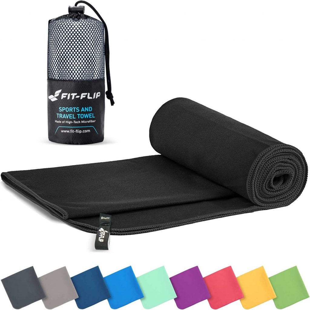 Fit-Flip Mikrofaser Handtuch – kompakte Microfaser Handtücher – ideal als Sporthandtuch, Reisehandtuch, Strandtuch…