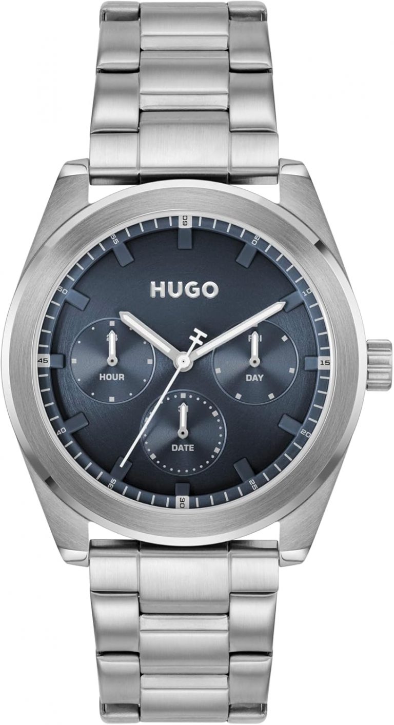 Hugo Multi Zifferblatt Quarz Uhr für Herren Kollektion #Bright Sport mit Silbernes Edelstahlarmband - 1530424139,11€ statt 199,00€➡️ https://www.amazon.de/dp/B0FC4B4V9Z/?tag=preisfehlerheute-21