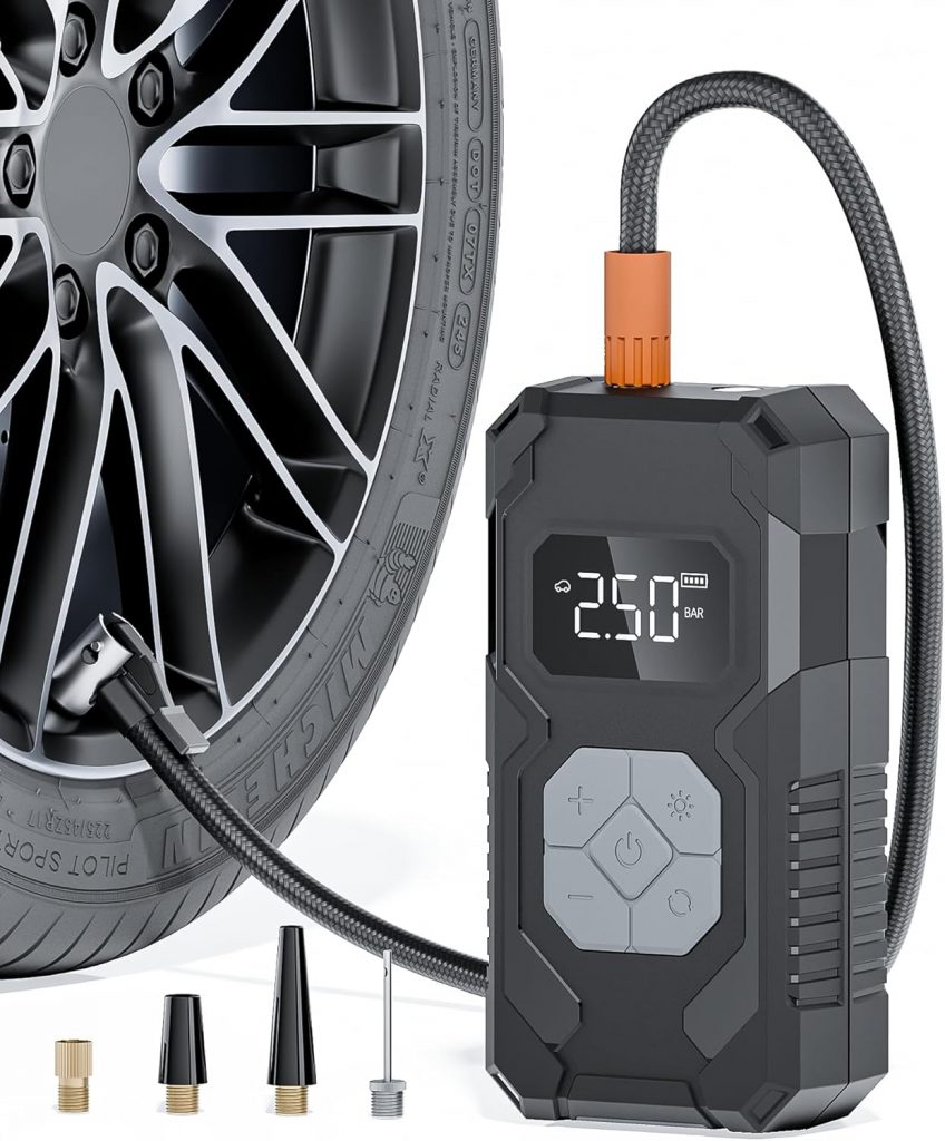 Tiiletzote Elektrische Luftpumpe 150PSI Tire Inflator Portable, Akku Kompressor mit Manometer, Fahrradpumpe Elektrisch wiederaufladbar Reifenfüller für Auto, Fahrrad, Motorrad, Bälle, Grau25,49€ statt 29,99€➡️ https://www.amazon.de/dp/B0DJLZVNDS/?tag=preisfehlerheute-21