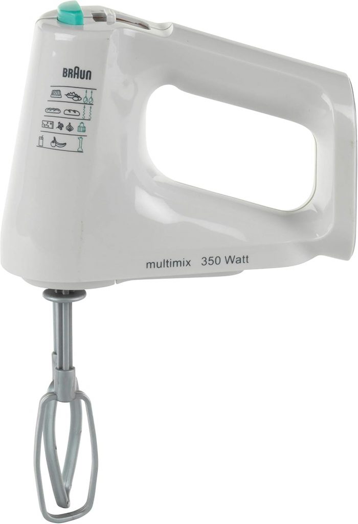 Theo Klein 9623 Braun Handmixer I Batteriebetriebener Spiel-Mixer mit abnehmbaren Quirls I Inkl. Schalterattrappe I Maße: 21 cm x 13,5 cm x 4 cm I Spielzeug für Kinder ab 3 Jahren