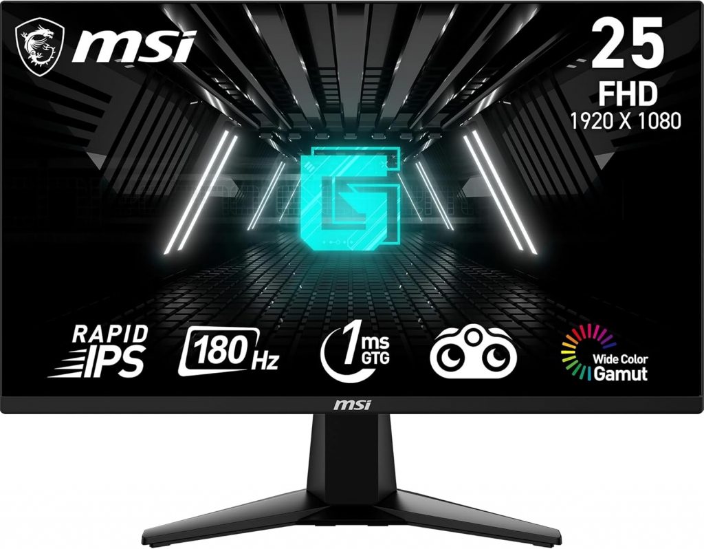 MSI G255F 24,5-Zoll-FHD-Gaming-Monitor – 1920 x 1080 Rapid IPS-Panel, 180 Hz / 1 ms (GtG), 99% sRGB-Farbraum, Adaptive-Sync – DP 1.2a, HDMI 2.0b CEC89.00€ statt 179.00€➡️ https://www.amazon.de/dp/B0CPM45WF7/?tag=preisfehlerheute-21